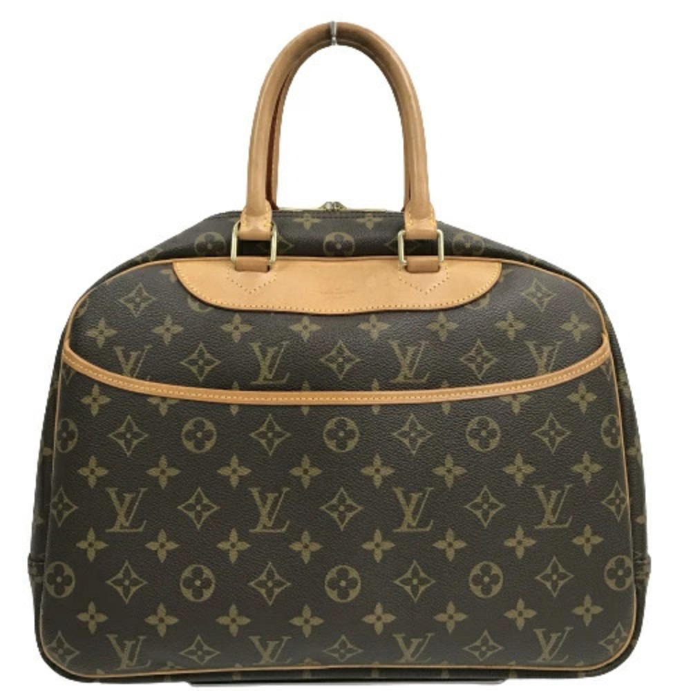 Louis Vuitton Deauville Handbag Boston Bowling Bag Brown Monogram - Picture 2 of 10